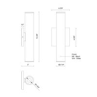 LED Wall Sconce by Kuzco Lighting - Lorna Collection, White Finish - LD2-UD12W20-3036-WH-UNV-010