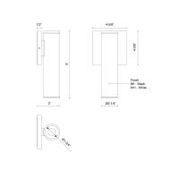 LED Outdoor Wall Sconce by Kuzco Lighting - Lorna Collection, White Finish - LD2-WS09W10-3036-WH-UNV-010