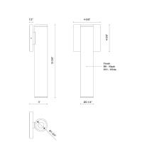 LED Outdoor Wall Sconce by Kuzco Lighting - Lorna Collection, White Finish - LD2-WS12W12-3036-WH-UNV-010