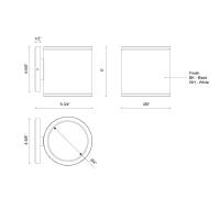 LED Outdoor Wall Sconce by Kuzco Lighting - Nordic Collection, Black Finish - EW265105-BK