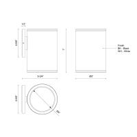 LED Outdoor Wall Sconce by Kuzco Lighting - Nordic Collection, White Finish - EW265107-WH