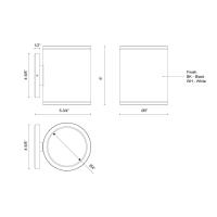 LED Outdoor Wall Sconce by Kuzco Lighting - Nordic Collection, White Finish - EW265206-WH