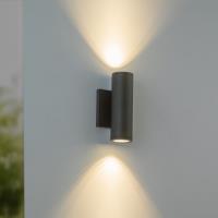 LED Outdoor Wall Sconce by Kuzco Lighting - Nordic Collection, Black Finish - EW262208-BK