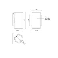 LED Outdoor Wall Sconce by Kuzco Lighting - Nordic Collection, Black Finish - EW264207-BK