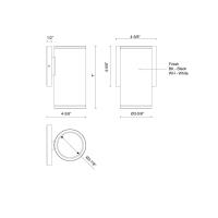 LED Outdoor Wall Sconce by Kuzco Lighting - Nordic Collection, White Finish - EW264107-WH