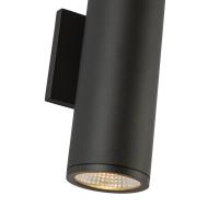 LED Outdoor Wall Sconce by Kuzco Lighting - Nordic Collection, Black Finish - EW264212-BK