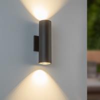 LED Outdoor Wall Sconce by Kuzco Lighting - Nordic Collection, Black Finish - EW264212-BK