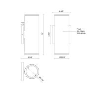 LED Outdoor Wall Sconce by Kuzco Lighting - Nordic Collection, White Finish - EW264210-WH