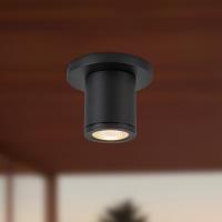 LED Outdoor Ceiling Mount by Kuzco Lighting - Nordic Collection, Black Finish - EC262103-BK