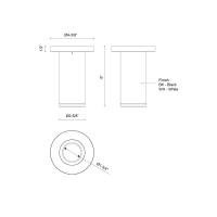 LED Outdoor Ceiling Mount by Kuzco Lighting - Nordic Collection, Black Finish - EC262106-BK