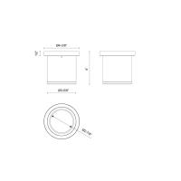LED Outdoor Ceiling Mount by Kuzco Lighting - Nordic Collection, White Finish - EC264104-WH