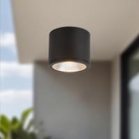 LED Outdoor Ceiling Mount by Kuzco Lighting - Nordic Collection, Black Finish - EC265104-BK