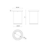 LED Outdoor Ceiling Mount by Kuzco Lighting - Nordic Collection, White Finish - EC264106-WH