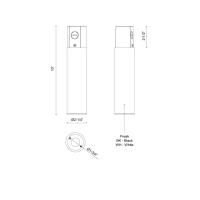 LED Ceiling Mount by Kuzco Lighting - Lorna Collection, Black Finish - LD2-CC08W10-3036-BK-UNV-010