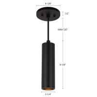 LED Pendant by Kuzco Lighting - Lorna Collection, Black Finish - LD2-PD08W10-3036-BK-UNV-010