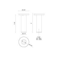LED Ceiling Mount by Kuzco Lighting - Lorna Collection, White Finish - LD2-SM08W10-3036-WH-UNV-010