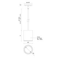 LED Outdoor Pendant by Kuzco Lighting - Nordic Collection, Black Finish - EP265106-BK