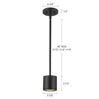 LED Outdoor Pendant by Kuzco Lighting - Nordic Collection, Black Finish - EP264104-BK