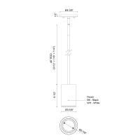 LED Outdoor Pendant by Kuzco Lighting - Nordic Collection, Black Finish - EP264106-BK
