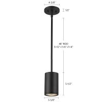 LED Outdoor Pendant by Kuzco Lighting - Nordic Collection, Black Finish - EP264106-BK