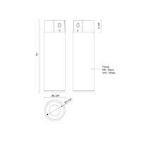 LED Ceiling Mount by Kuzco Lighting - Lorna Collection, White Finish - LD4-CC12W24-3036-WH-UNV-010