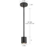 LED Outdoor Pendant by Kuzco Lighting - Nordic Collection, Black Finish - EP262103-BK