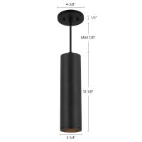 LED Pendant by Kuzco Lighting - Lorna Collection, Black Finish - LD3-PD12W18-3036-BK-UNV-010
