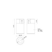 LED Ceiling Mount by Kuzco Lighting - Lorna Collection, Black Finish - LD4-CC06W18-3036-BK-UNV-010