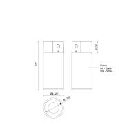 LED Ceiling Mount by Kuzco Lighting - Lorna Collection, Black Finish - LD4-CC08W20-3036-BK-UNV-010