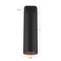 LED Ceiling Mount by Kuzco Lighting - Lorna Collection, Black Finish - LD4-CC12W24-3036-BK-UNV-010