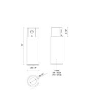 LED Ceiling Mount by Kuzco Lighting - Lorna Collection, Black Finish - LD3-CC08W14-3036-BK-UNV-010