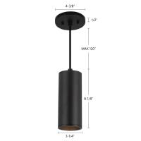 LED Pendant by Kuzco Lighting - Lorna Collection, Black Finish - LD3-PD08W14-3036-BK-UNV-010