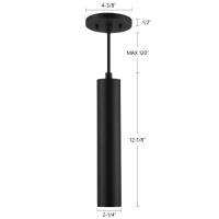 LED Pendant by Kuzco Lighting - Lorna Collection, Black Finish - LD2-PD12W12-3036-BK-UNV-010
