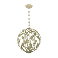 Four Light Chandelier by Crystorama - Broche Collection, Champagne Green Tea Finish - 504-CT