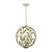 Four Light Chandelier by Crystorama - Broche Collection, Champagne Green Tea Finish - 504-CT