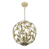 Four Light Chandelier by Crystorama - Broche Collection, Champagne Green Tea Finish - 504-CT