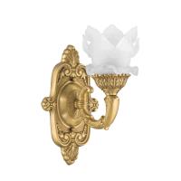 One Light Wall Sconce by Crystorama - Mayfield Collection, Aged Brass Finish - 5221-AG