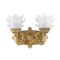 Two Light Wall Sconce by Crystorama - Mayfield Collection, Aged Brass Finish - 5222-AG