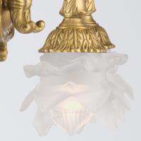 Two Light Wall Sconce by Crystorama - Mayfield Collection, Aged Brass Finish - 5222-AG