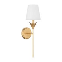 One Light Wall Sconce by Crystorama - Broche Collection, Antique Gold Finish - 531-OP-GA