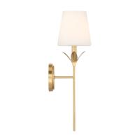One Light Wall Sconce by Crystorama - Broche Collection, Antique Gold Finish - 531-OP-GA