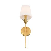 One Light Wall Sconce by Crystorama - Broche Collection, Antique Gold Finish - 531-OP-GA