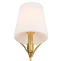 One Light Wall Sconce by Crystorama - Broche Collection, Antique Gold Finish - 531-OP-GA