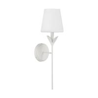 One Light Wall Sconce by Crystorama - Broche Collection, Matte White Finish - 531-OP-MT