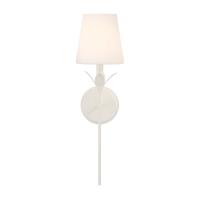 One Light Wall Sconce by Crystorama - Broche Collection, Matte White Finish - 531-OP-MT