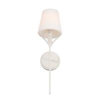 One Light Wall Sconce by Crystorama - Broche Collection, Matte White Finish - 531-OP-MT