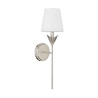 One Light Wall Sconce by Crystorama - Broche Collection, Antique Silver Finish - 531-OP-SA