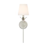 One Light Wall Sconce by Crystorama - Broche Collection, Antique Silver Finish - 531-OP-SA