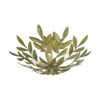 Four Light Semi Flush Mount by Crystorama - Broche Collection, Champagne Green Tea Finish - 560-CT