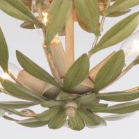 Four Light Semi Flush Mount by Crystorama - Broche Collection, Champagne Green Tea Finish - 560-CT